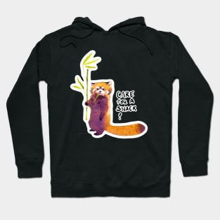 Red Panda munchies on bamboo Hoodie